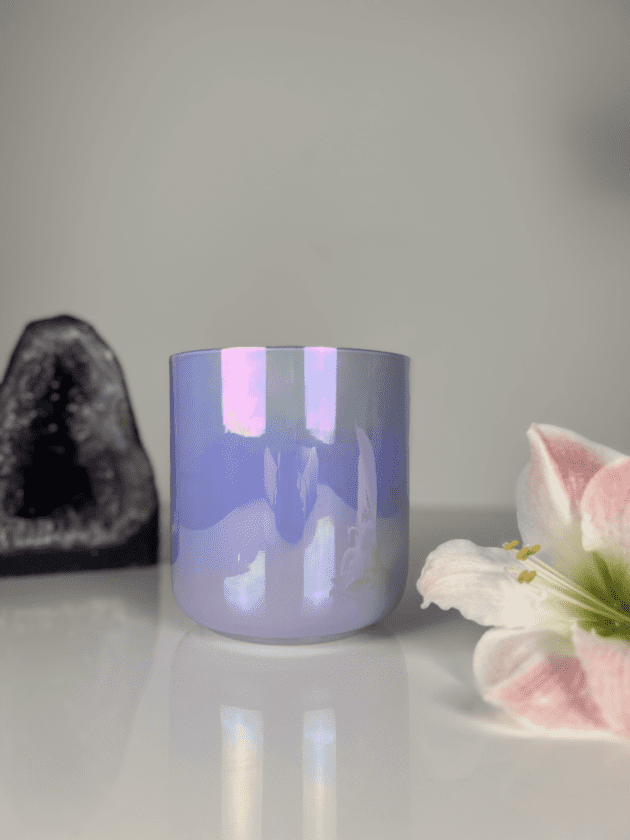 Kristall-Klangschale Purple Prism